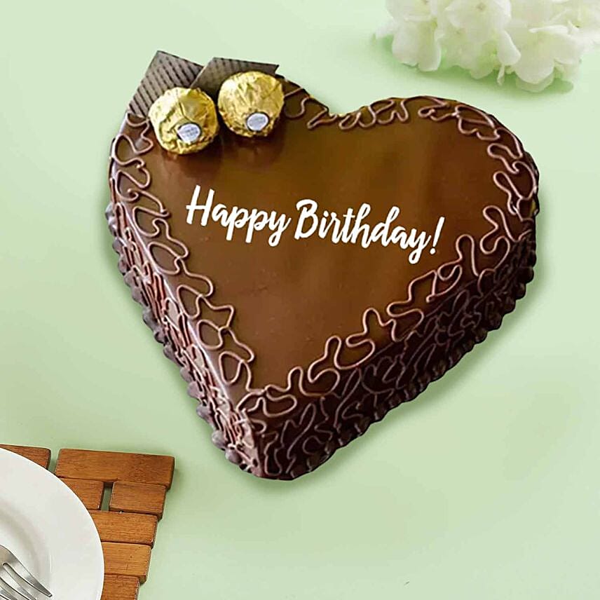 Heart Shaped Chocolate Cake