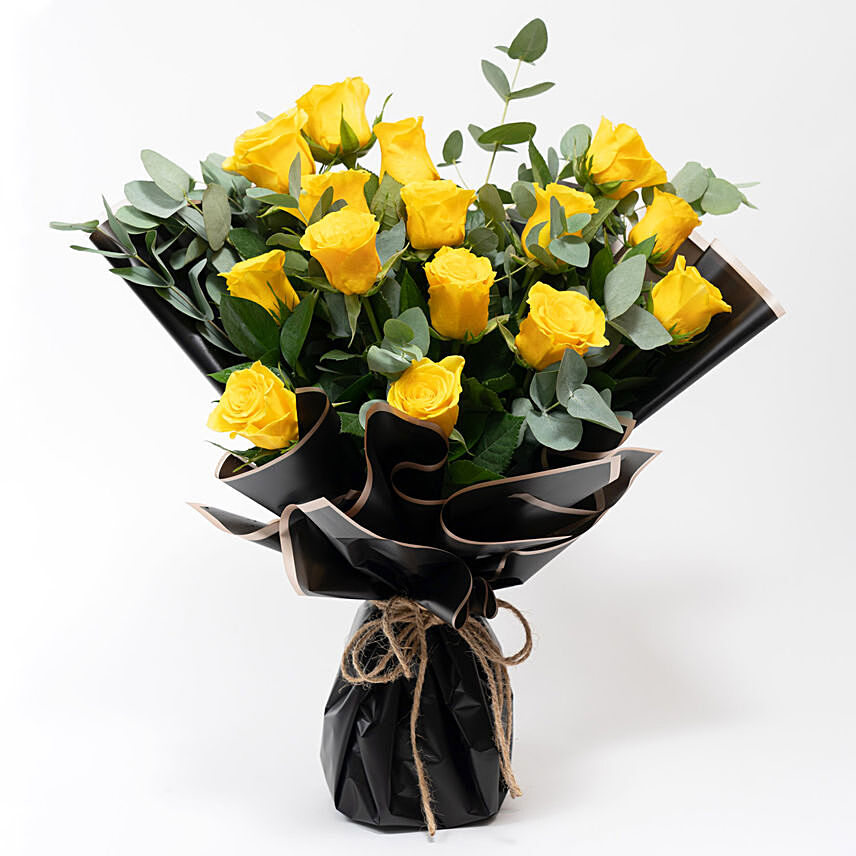 Beautiful Yellow Roses Hand Bouquet