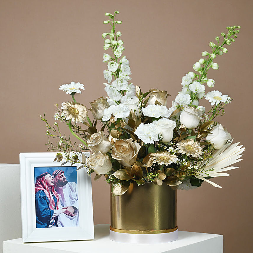 Harmonious Mix Flowers with Photo Frame