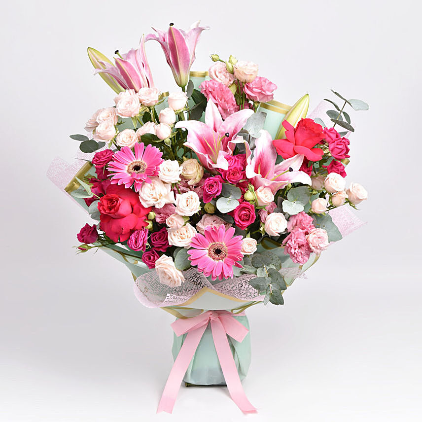 Pink Beauty Mix Flower Grand Bouquet