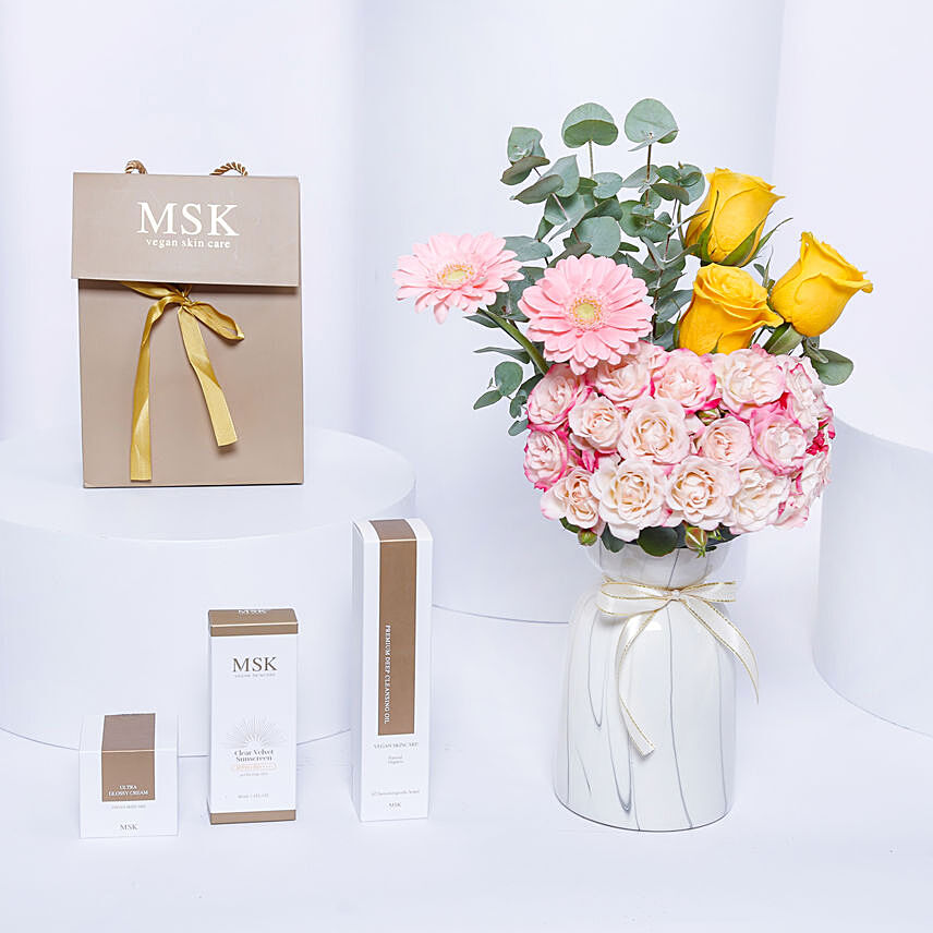 MSK Skincare Essential Set With Flowers