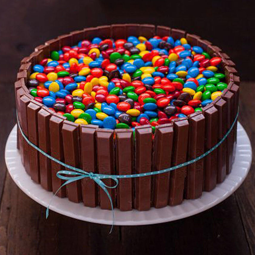 M&M And Kitkat Cake