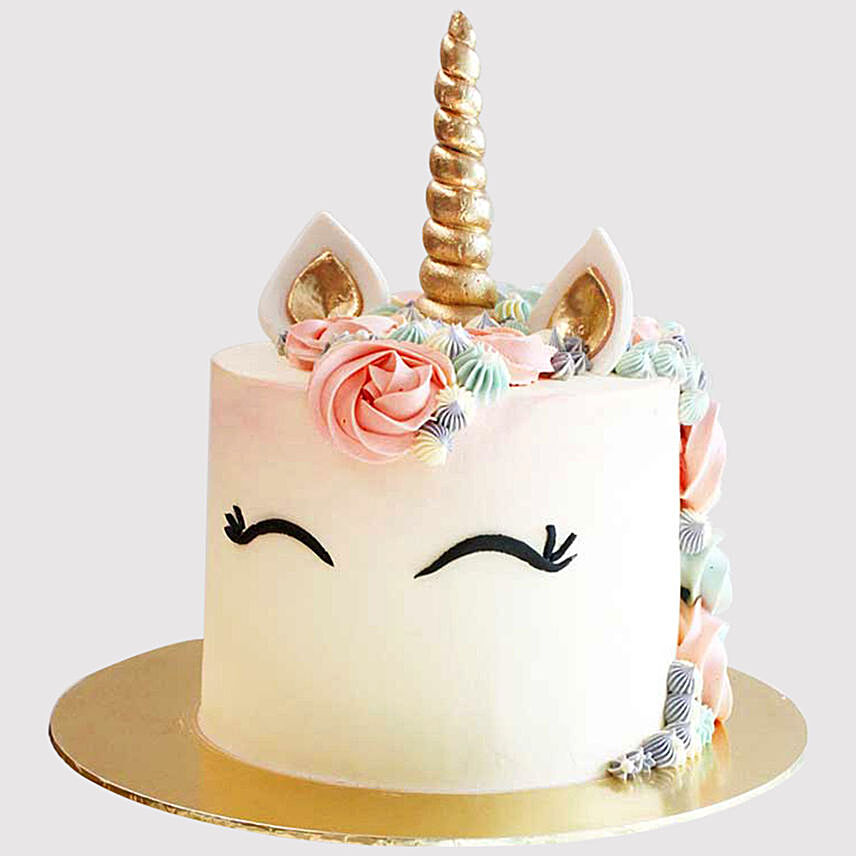 Pretty Unicorn Themed Cake