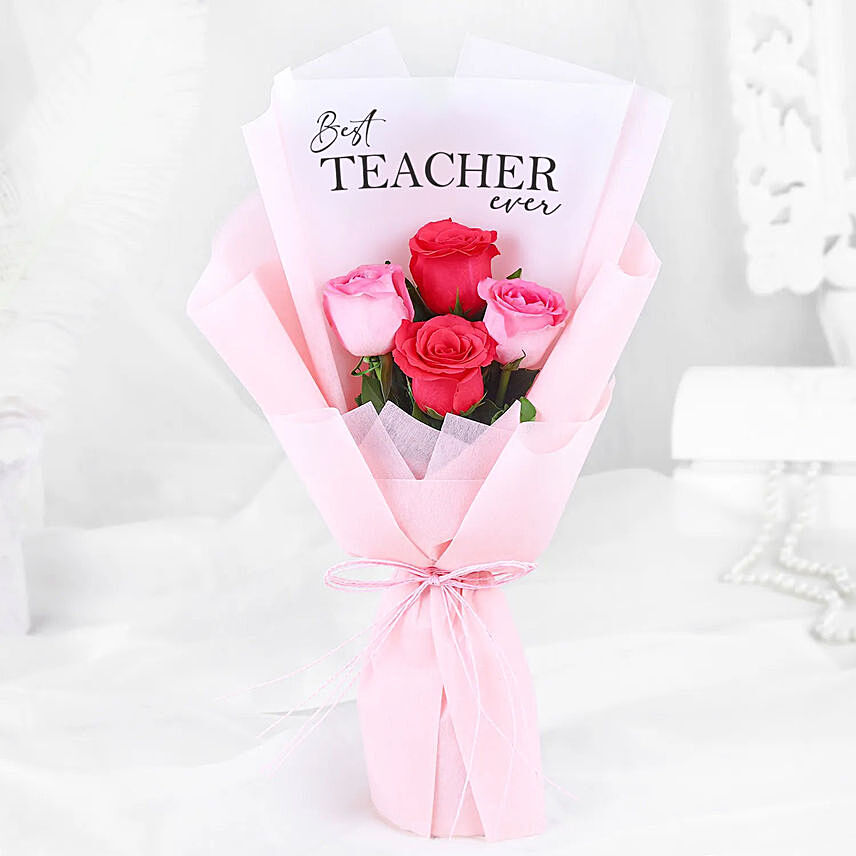 Best Teacher Ever Mixed Rose Bouquet