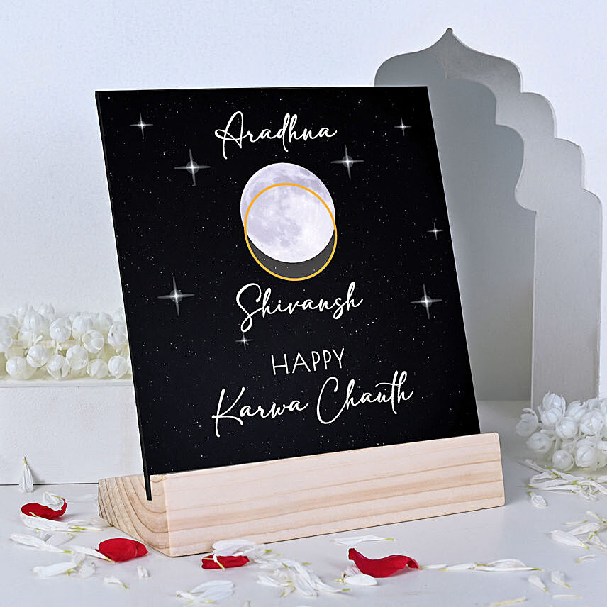 Personalised Karwa Chauth Love Photo Stand