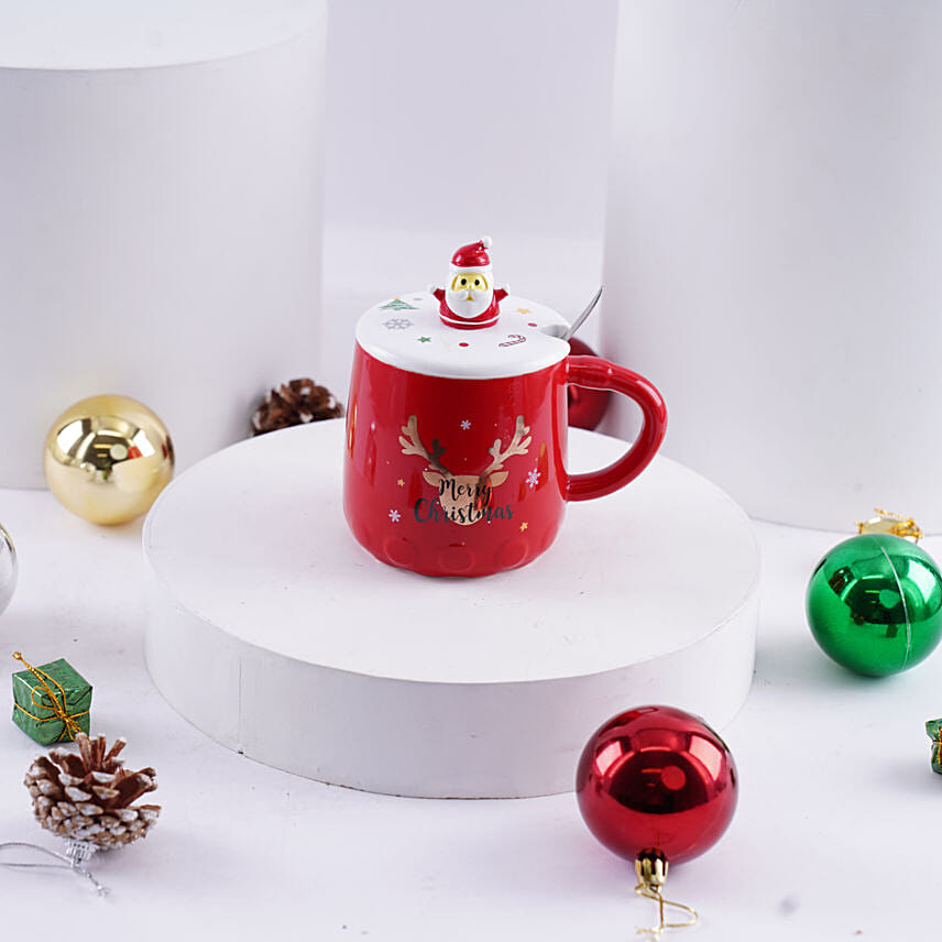 Christmas Ceramic Mug Red