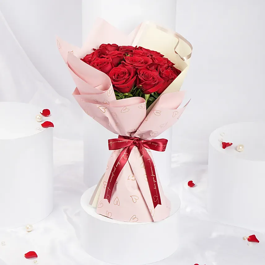 Blush Of Passion 18 Roses Bouquet