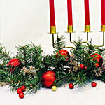 Christmas Center Table Arrangement with Candles