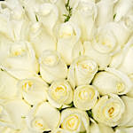 Beauty of 50 White Roses Bouquet