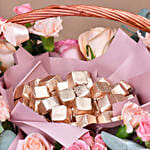 Blushing Rose Chocolate Basket