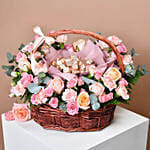 Blushing Rose Chocolate Basket