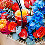 Flowers Arrangement with Assorted Chocolate Box