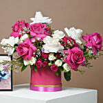 Romantic Gesture Arrangement with Photo Frame