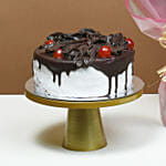 Loves Blushing Roses with Black Forest Cake