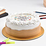 Happy Teachers Day Vanilla Cake