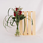 Red Roses & Limonium Arrangement