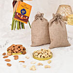 Sparks of Joy Diwali Flower Bouquet With Nuts