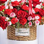 Basket Full of Beautiful Flowers With I Love You Balloon