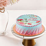 January Birthday Wish Flower Vase And Cake