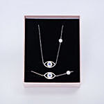 Sterling Silver Evil Eye Set with Flower Bouquet