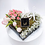 Moms Love Flowers and Necklace Hamper