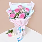 Bouquet Of Pink Roses | Graduation Day