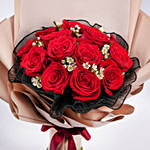 15 Red Roses Bouquet for Love Ones