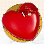 Choco Red Velvet Heart Cake