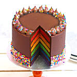 Choco Vanilla Rainbow Cake