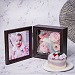 Little Princess Preserved Flowers Frame with Cake