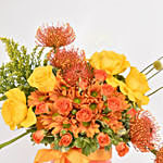 October Birthday Joy Flower Vase with Cupcakes