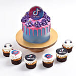 Tik Tok Cake With Cupcakes