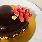 Triple Chocolate Heart Cake