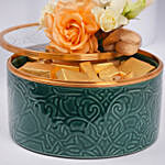 Otantik Home - Green Chocolate Bowl with Flowers