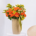 Otantik Home - Orange Rose Vase n Chocolate Bowl