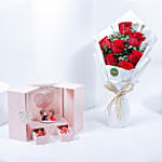 Sweet Romance Box | Red Rose Bouquet