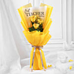 Best Teacher Ever Yellow Rose Trio Bouquet