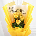 Best Teacher Ever Yellow Rose Trio Bouquet