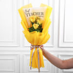 Best Teacher Ever Yellow Rose Trio Bouquet