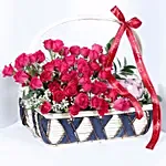 Spray Roses & Chocolates Basket Arrangement