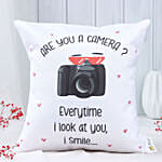 Cheesy Love Message Valentine Cushion