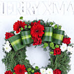 Jolly Christmas Times Floral Wreath