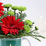 Holiday Season Wishes Floral Gift Mug