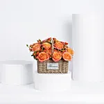 Orange Roses Basket Arrangement