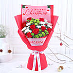 Personalised Merry Christmas Flower Bouquet