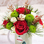 Seasons Greetings Flower Mug