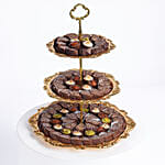 Assorted Chocolates in Golden 3 Layer Plate