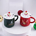 Christmas Ceramic Mug Green & Red