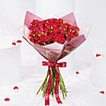 Valentine Red Spray Roses Bouquet