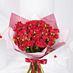 Valentine Red Spray Roses Bouquet